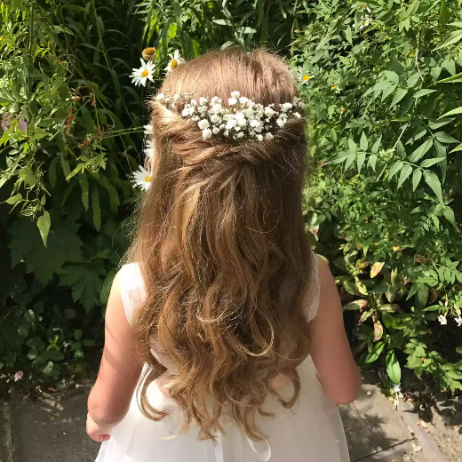 Penteado para daminha, Penteado em criança